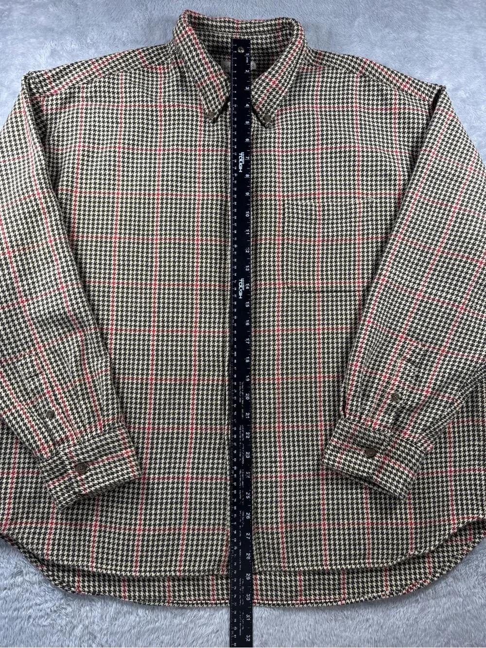 Vintage J.Crew Oarsman Heavyweight Houndstooth Button Down XXL